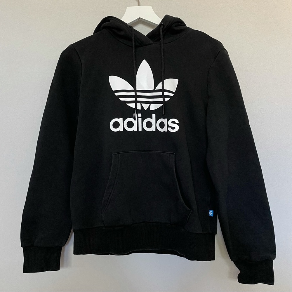 Adidas Adicolor Classics Trefoil Black Hoodie Womens Size S